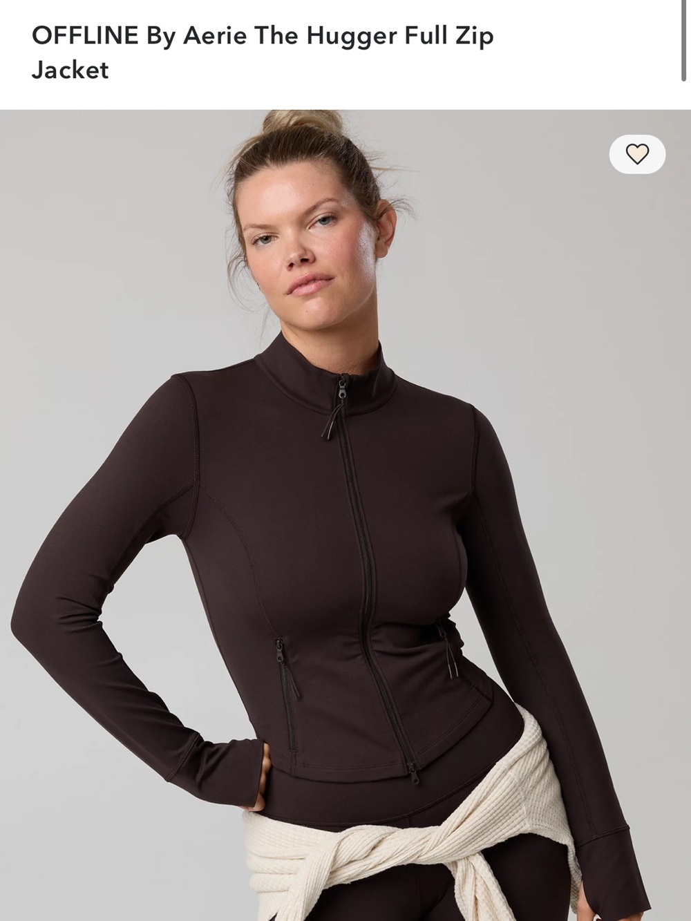 Athleta Brown Zip-Front Utility Jacket